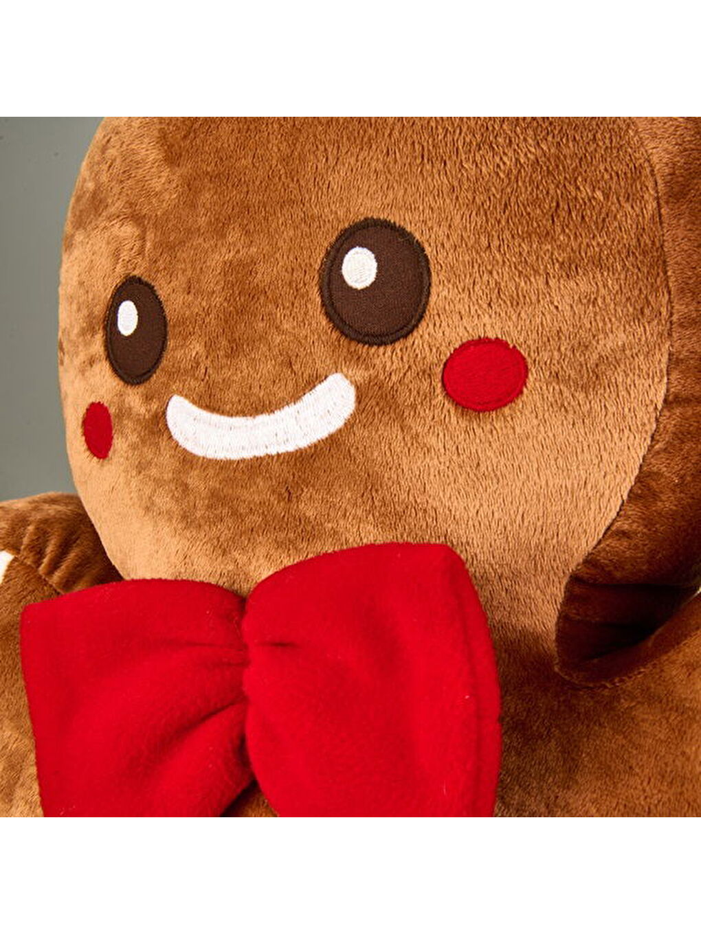 Soft Kurabiye Adam Figürlü Yastık - Kahverengi - 60 cm-2