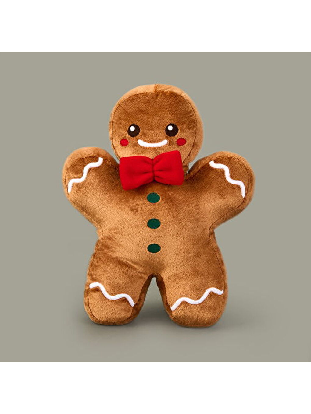 Soft Kurabiye Adam Figürlü Yastık - Kahverengi - 30 cm-2