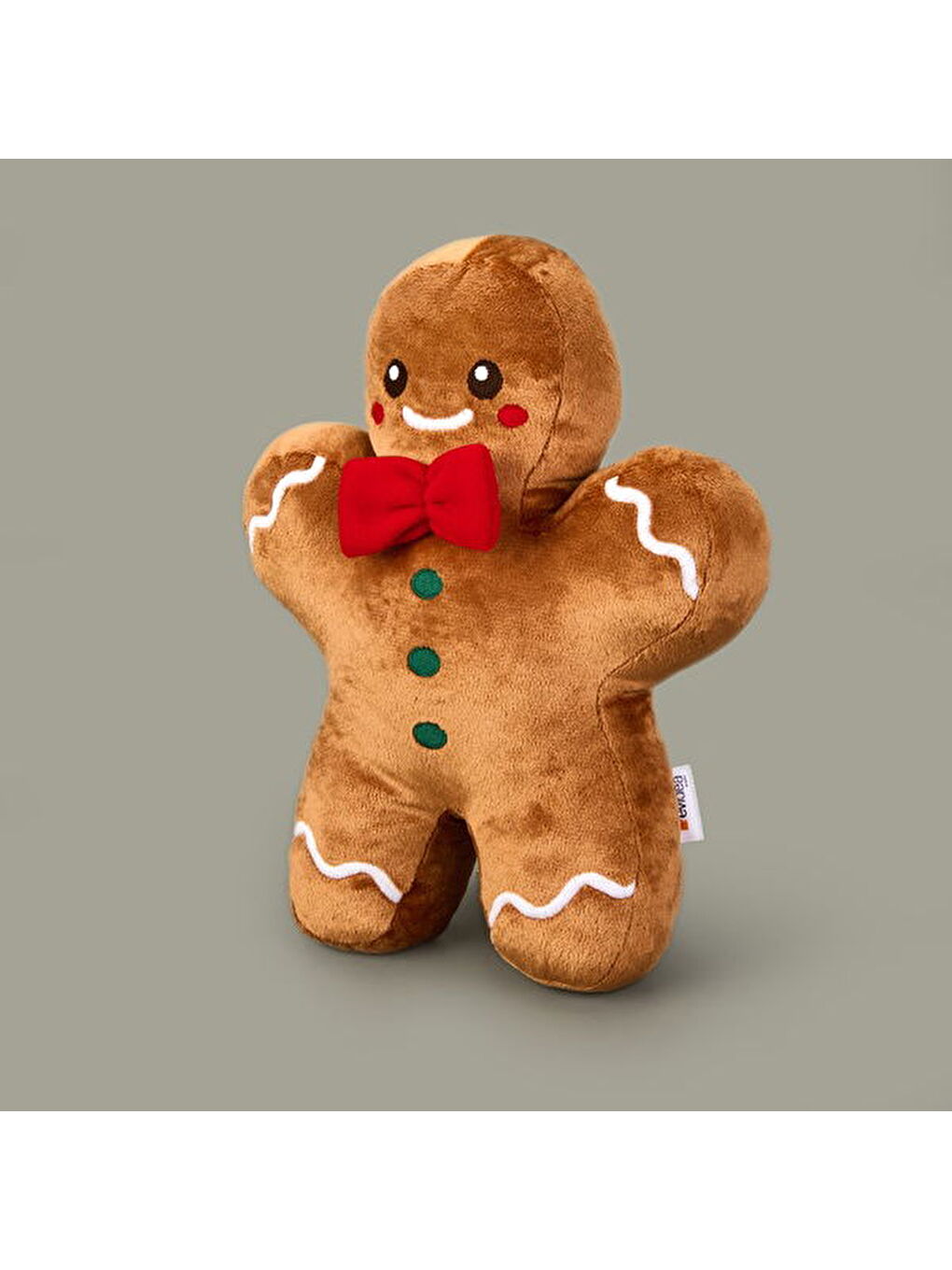 Soft Kurabiye Adam Figürlü Yastık - Kahverengi - 30 cm-3