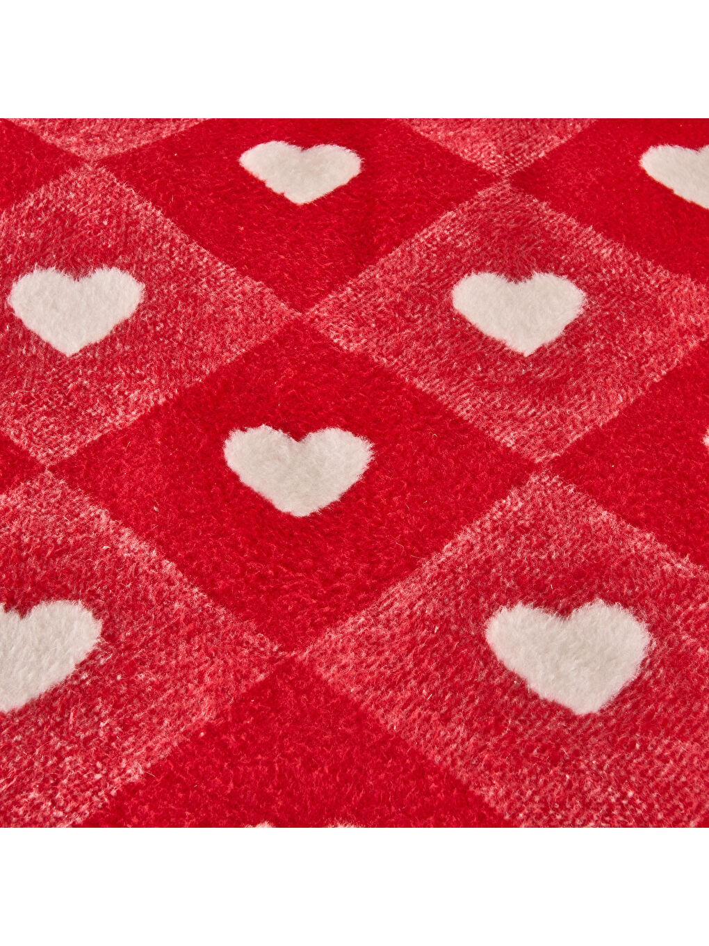 Soft Kalpli Pamuklu Çift Kişilik Battaniye - Kırmızı - 200x220 cm-6