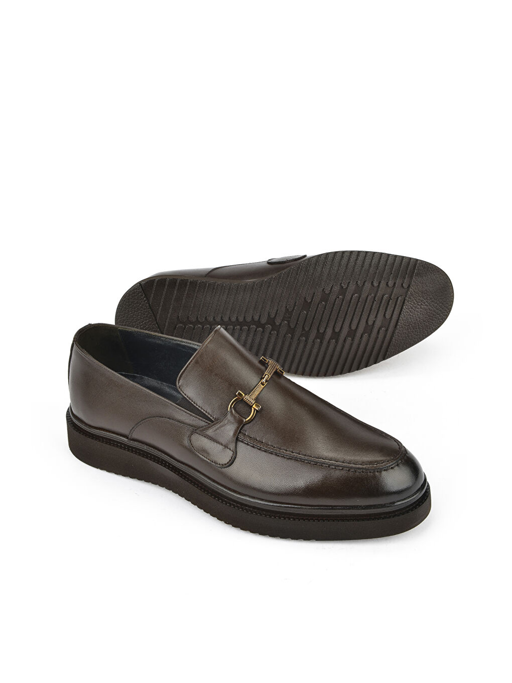 Kahverengi Erkek Hakiki Deri Klasik Ayakkabı 15148Z872 Kahve-3