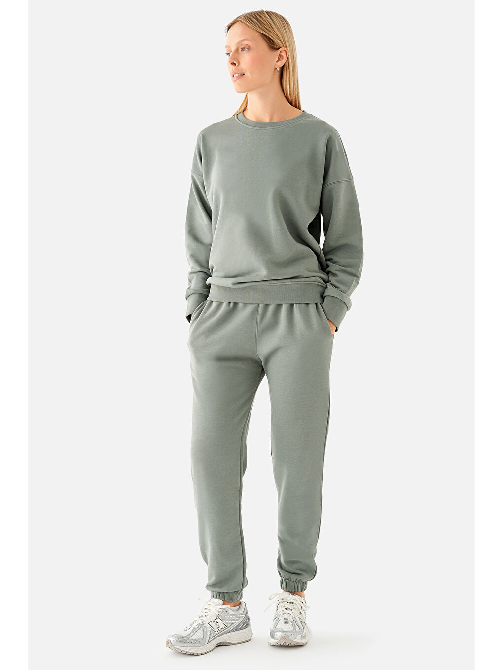 Mia Oversize Haki Jogger Eşofman Altı