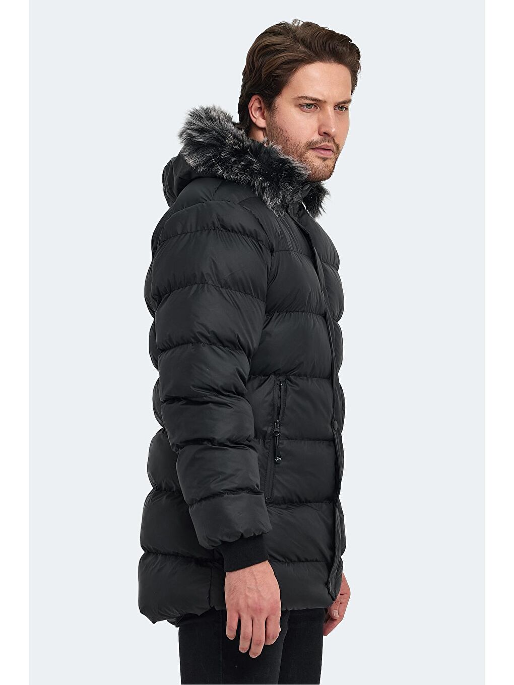 HARSHAL Erkek Şişme Mont Siyah-4