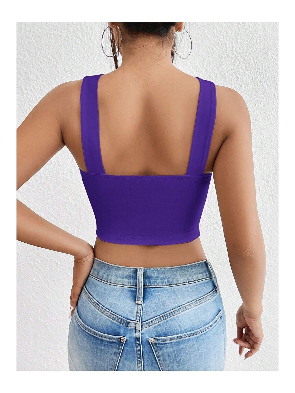 Trendseninle Mor Çapraz Askılı  Body Crop - 1