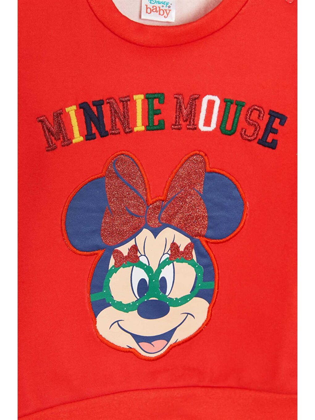 Supermino Kırmızı Minnie Mouse Lisanslı Kız Bebek 2'li Takım 21199 - 2