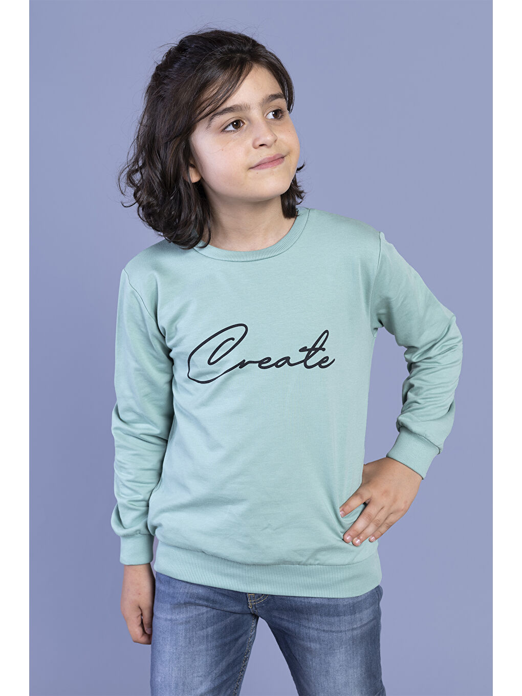 Toontoykids Yeşil Erkek Çocuk Baskılı Sweatshirt