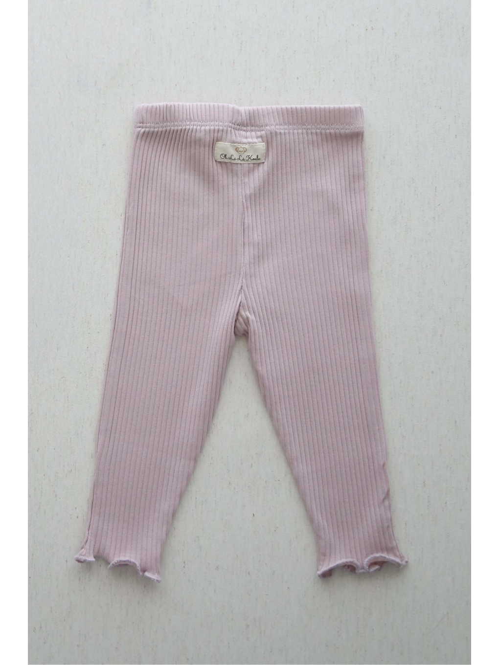 Mor Lila Fırfır kenar dikişli Tayt-2