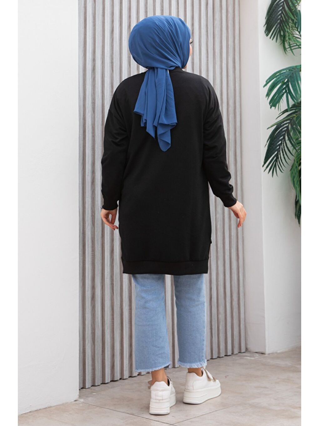 Armalı Yırtmaç Detaylı Vortex Tunik Siyah - 27952-SIYAH-1