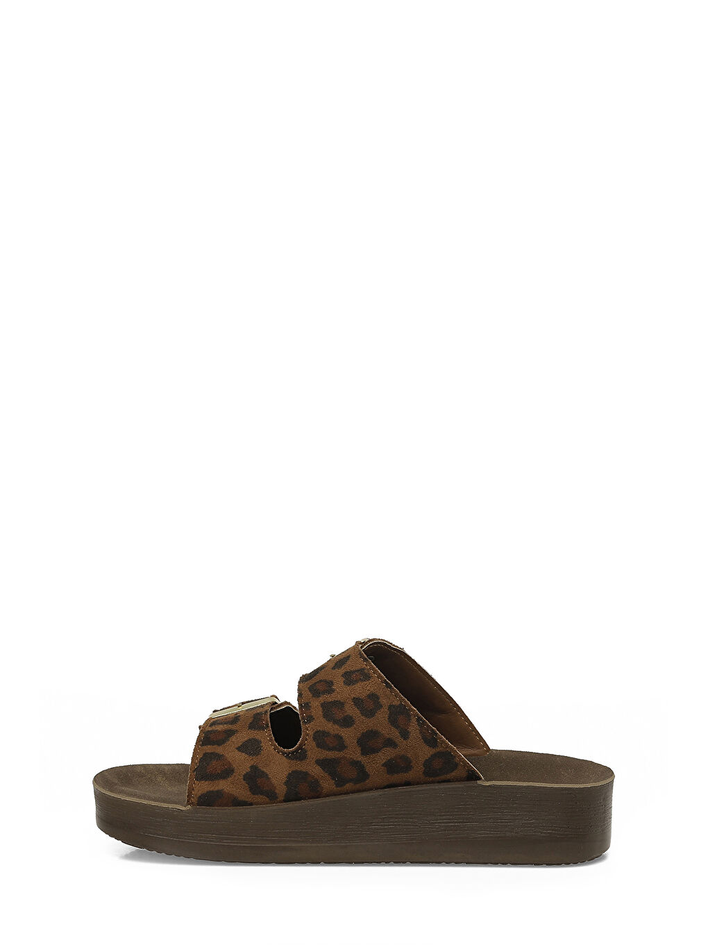 Kahverengi 409051.Z Leopar Kadın Terlik-2