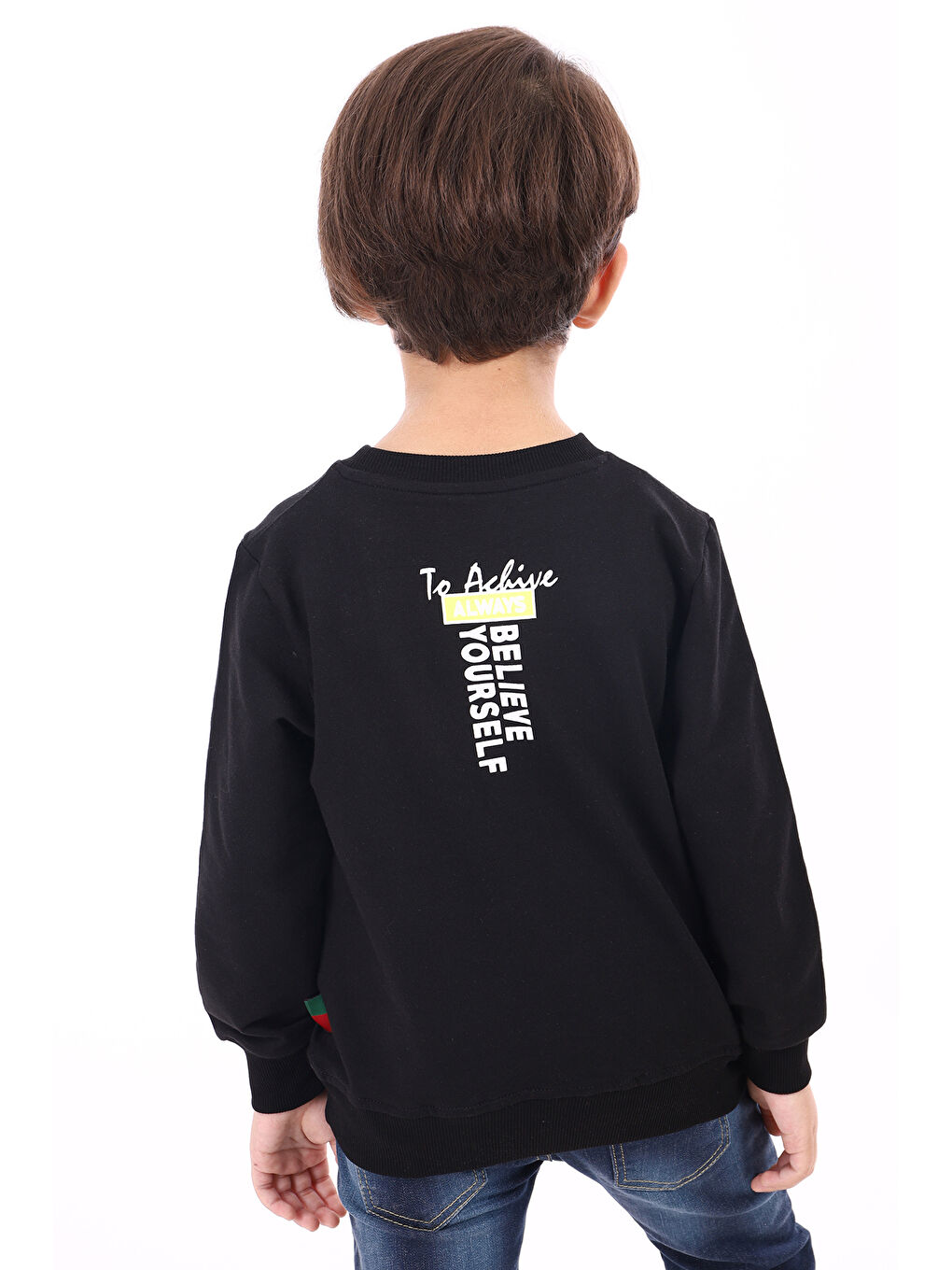 Toontoykids Siyah Erkek Çocuk Baskılı Sweatshirt