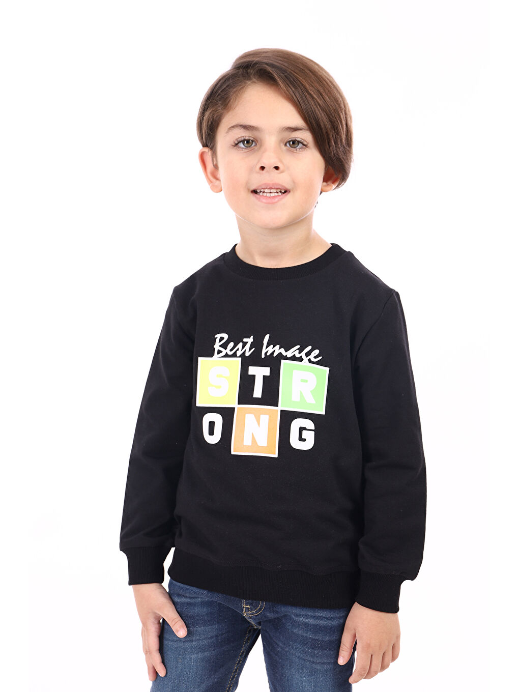 Toontoykids Siyah Erkek Çocuk Baskılı Sweatshirt - 2