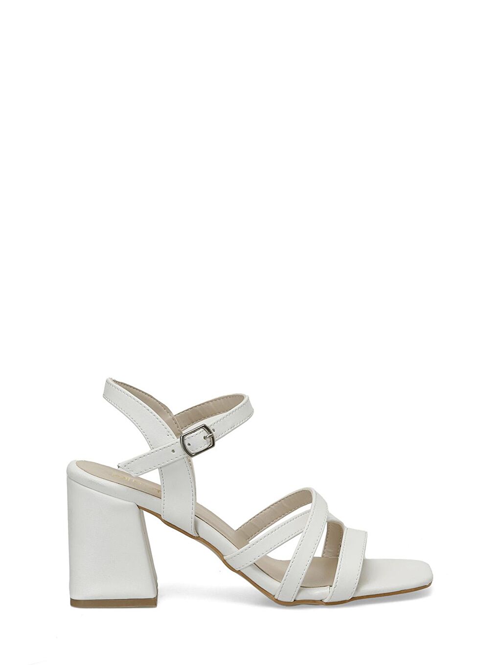 BELLA 4FX Beyaz Kadın Topuklu Sandalet
