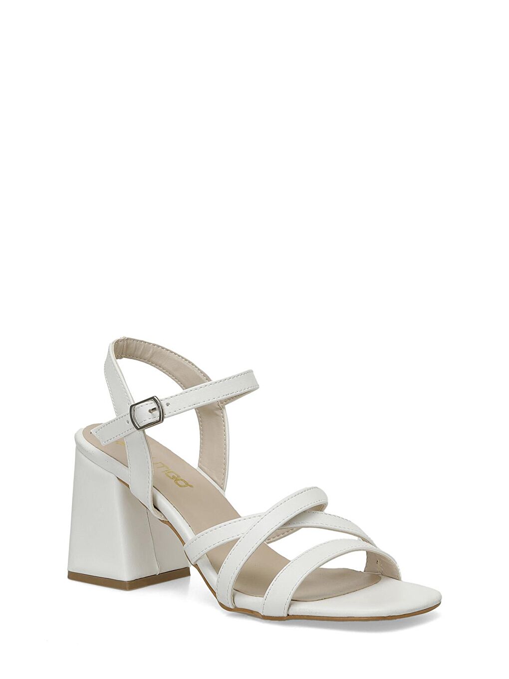 BELLA 4FX Beyaz Kadın Topuklu Sandalet-1
