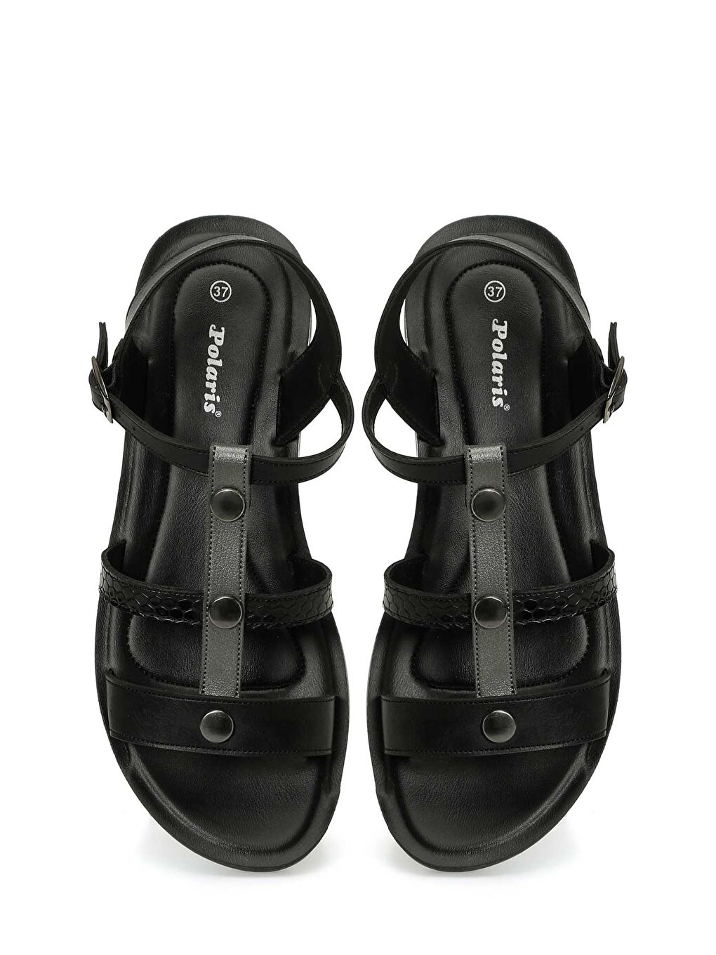 409068.Z Siyah Kadın Düz Sandalet-3