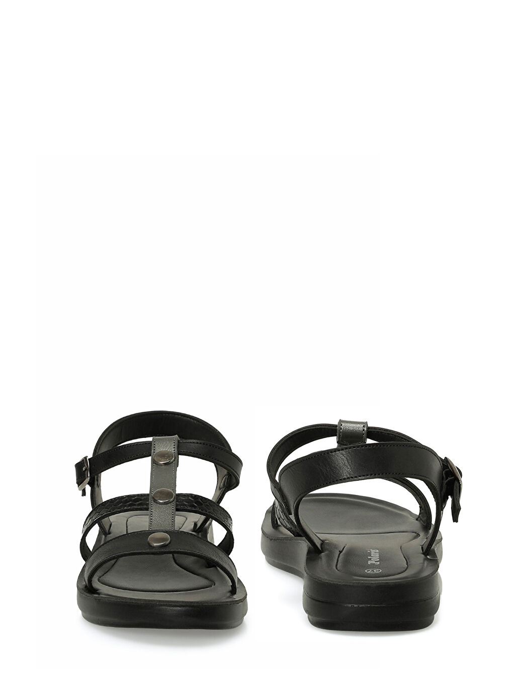 409068.Z Siyah Kadın Düz Sandalet-4