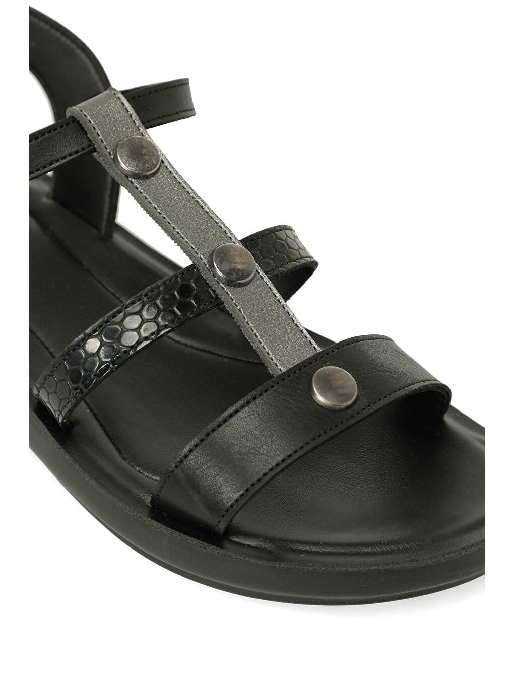 409068.Z Siyah Kadın Düz Sandalet-6