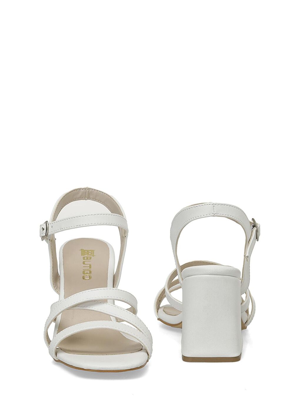 BELLA 4FX Beyaz Kadın Topuklu Sandalet-4