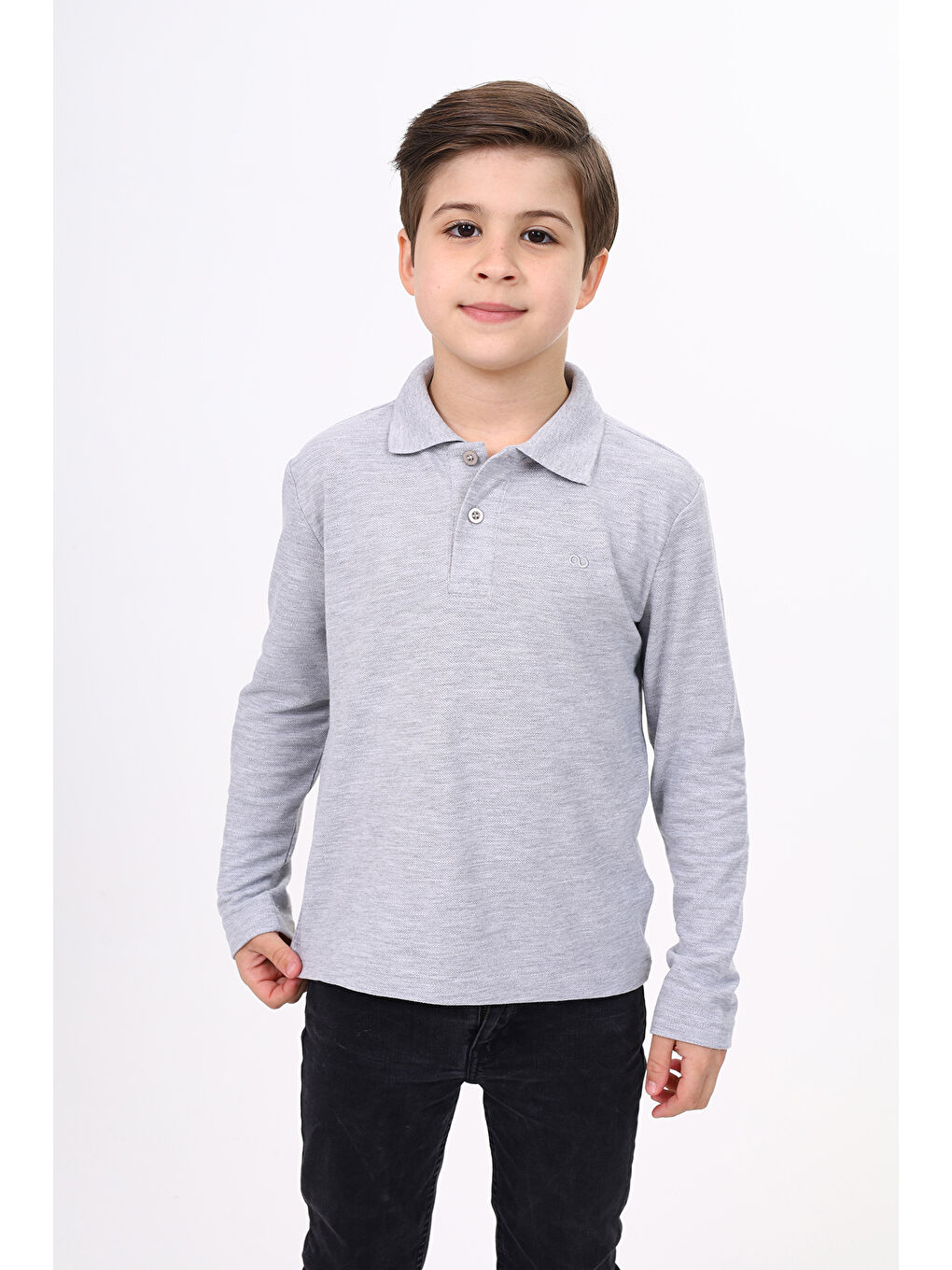 Toontoykids Gri Unisex Çocuk Nakışlı Tişört