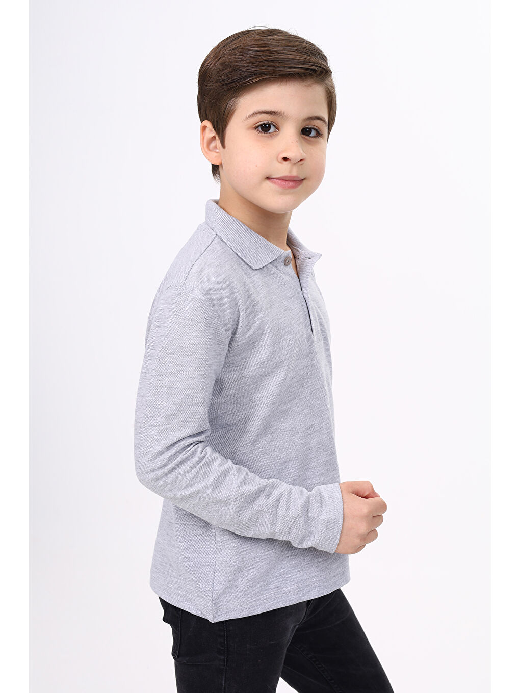 Toontoykids Gri Unisex Çocuk Nakışlı Tişört - 2