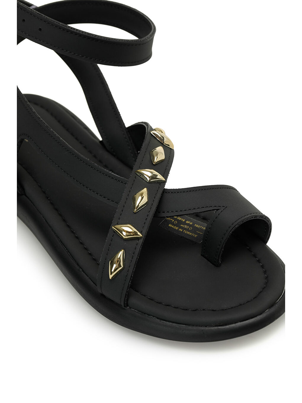 26S-3016 Siyah Kadın Sandalet-6