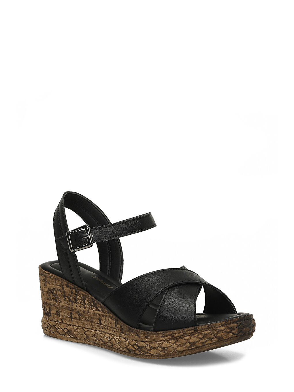 327095.Z Siyah Kadın Dolgu Topuk Sandalet-1