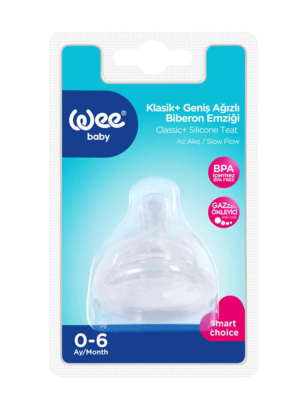 Silikon Biberon Emziği Geniş Ağızlı No:1-2