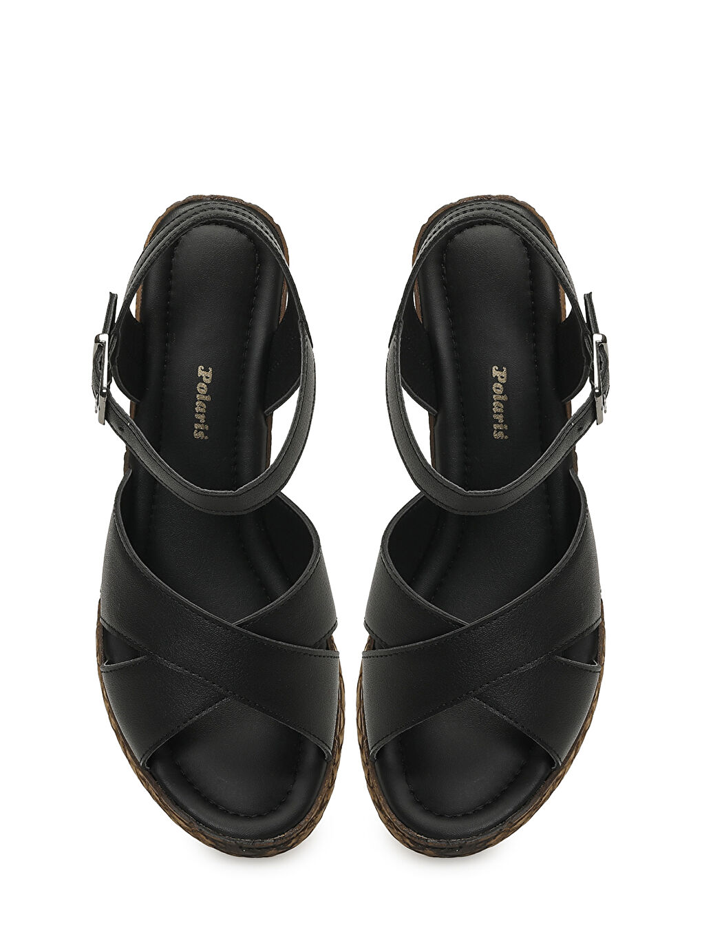 327095.Z Siyah Kadın Dolgu Topuk Sandalet-3