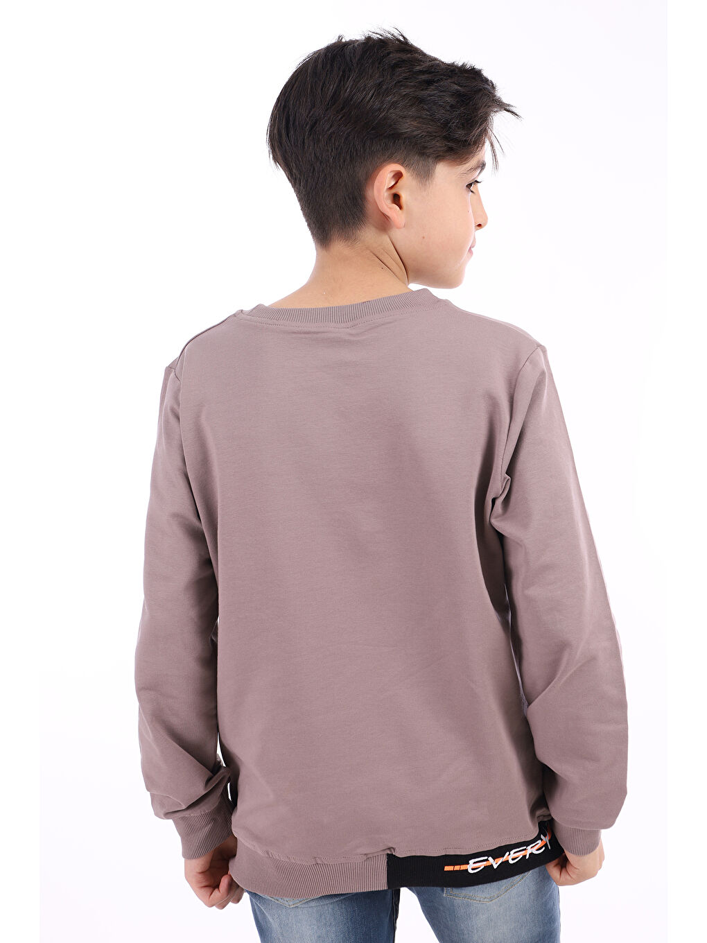 Toontoykids Kahverengi Erkek Çocuk Baskılı Sweatshirt - 1