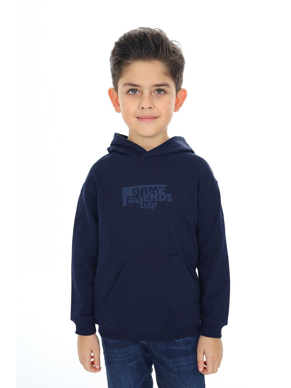 Lacivert Erkek Çocuk Baskılı Sweatshirt-2