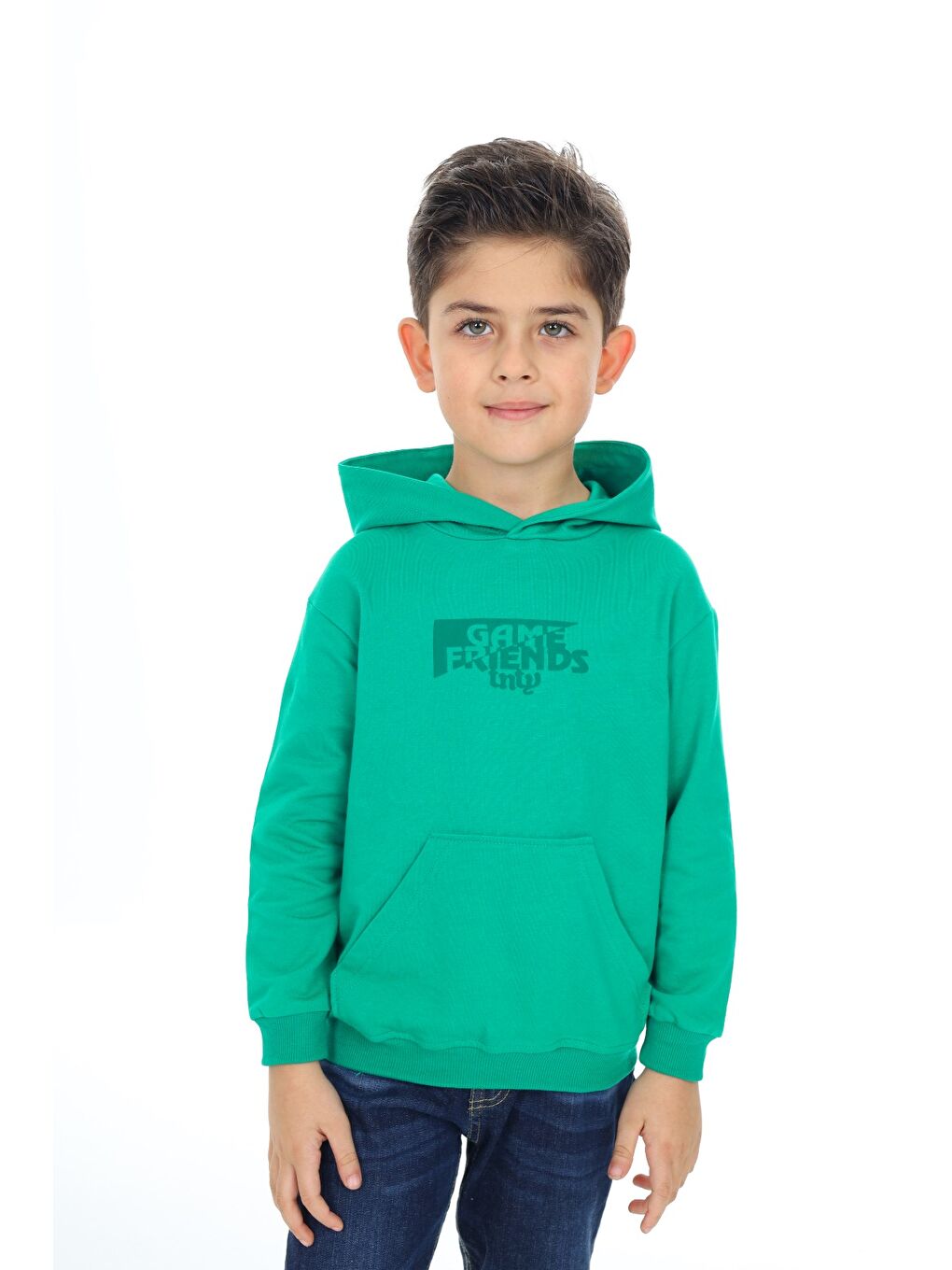 Toontoykids Yeşil Erkek Çocuk Baskılı Sweatshirt