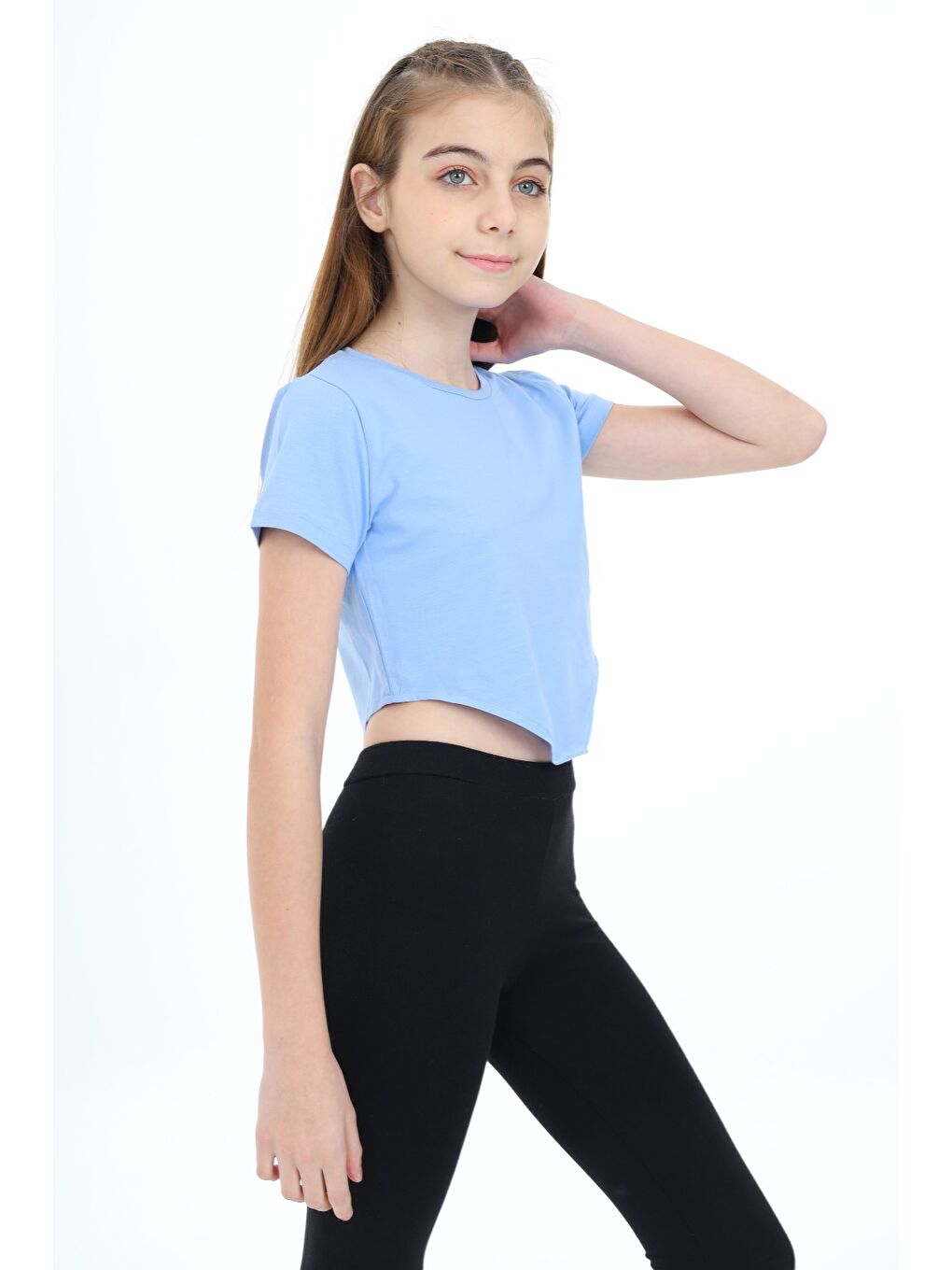 Mavi Kız Çocuk Tişört-3