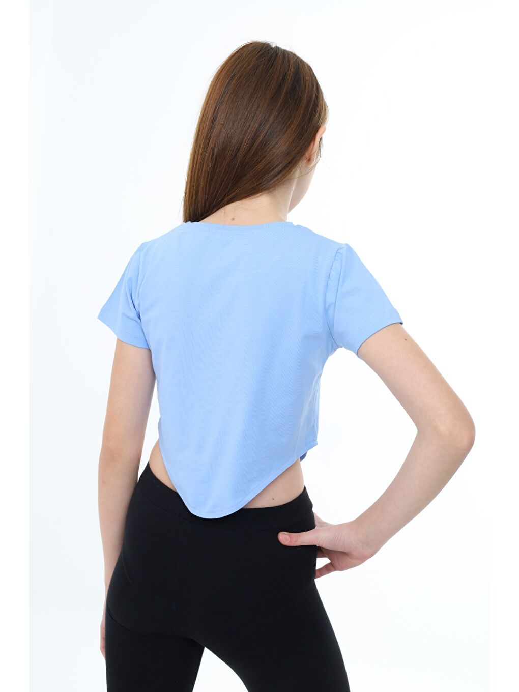 Mavi Kız Çocuk Tişört-4