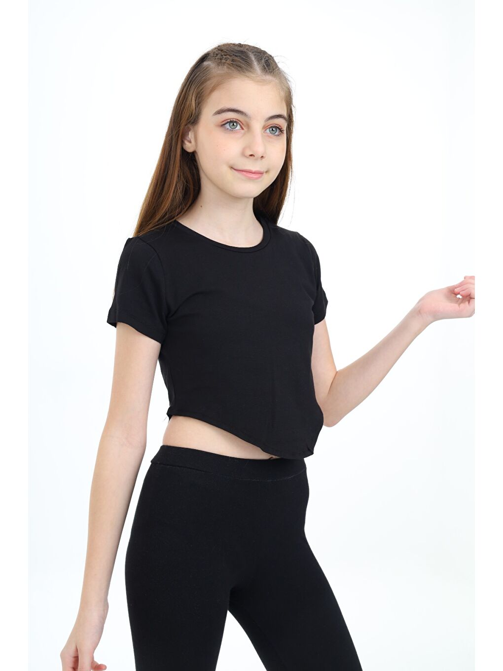 Siyah Kız Çocuk Tişört-2