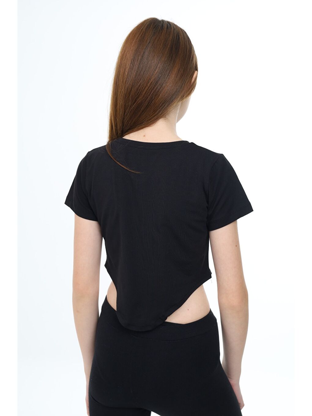 Siyah Kız Çocuk Tişört-3