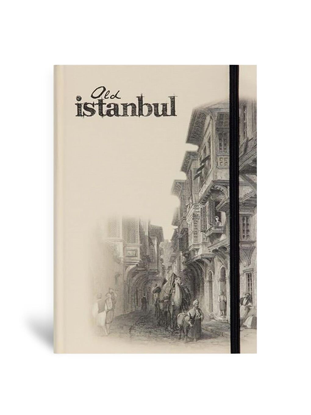 Eski İstanbul Cep Journal Çizgili Lastikli Cumbalı