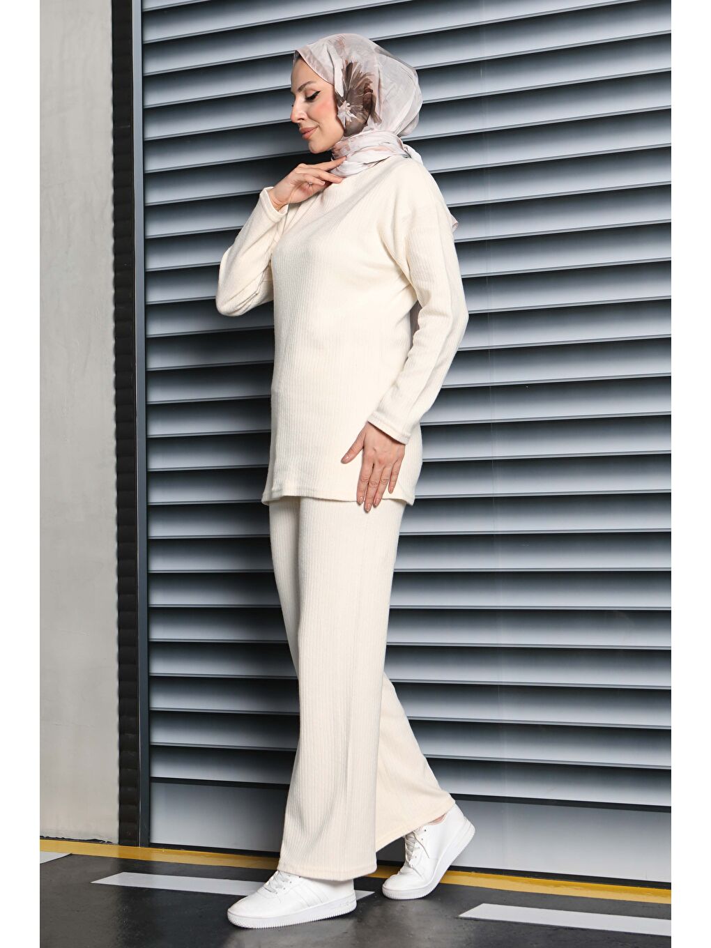 İnterlok Kaşkorse İkili Takım Ekru - 27837-EKRU-2