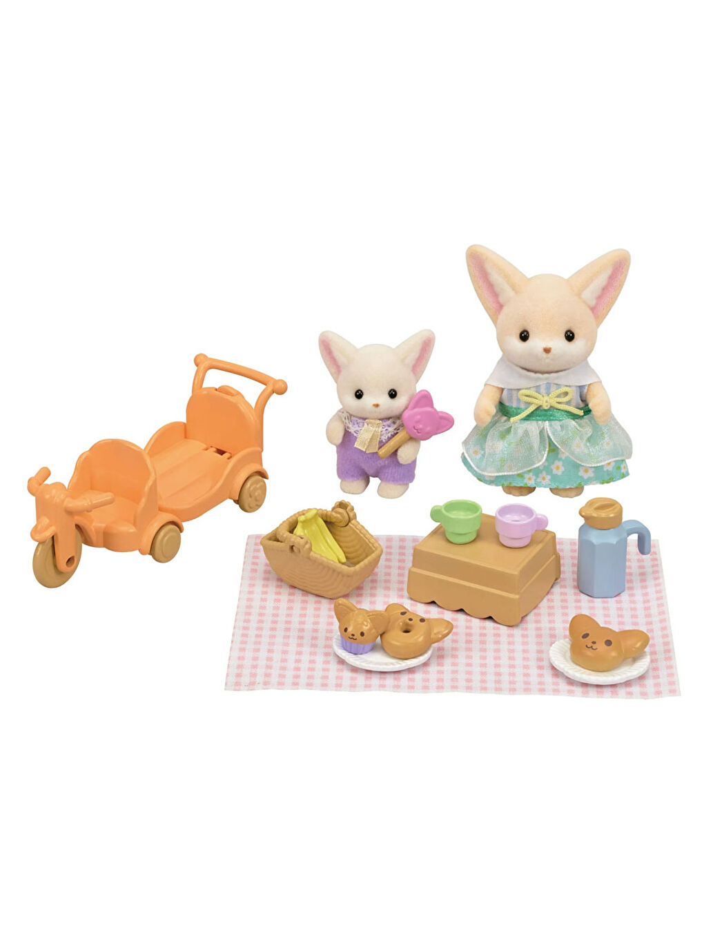 Sylvanian Families Renksiz Piknik Seti - Çöl Tilkisi Kız ve Bebek 5698