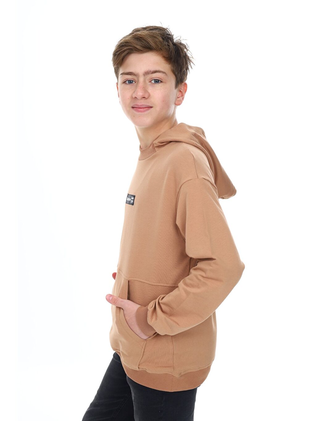 Kahverengi Erkek Çocuk Baskılı Sweatshirt-2