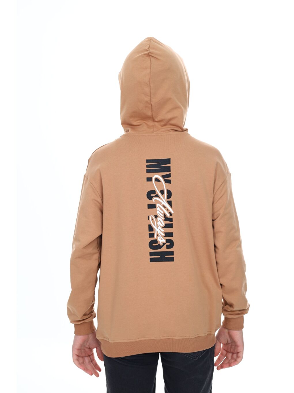 Kahverengi Erkek Çocuk Baskılı Sweatshirt-3