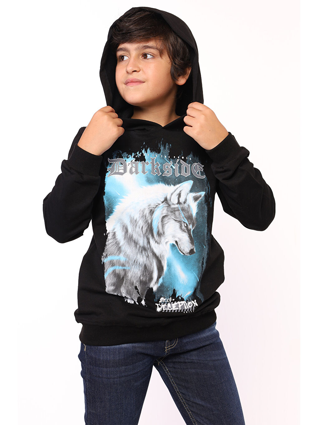 Toontoykids Siyah Erkek Çocuk Baskılı Sweatshirt