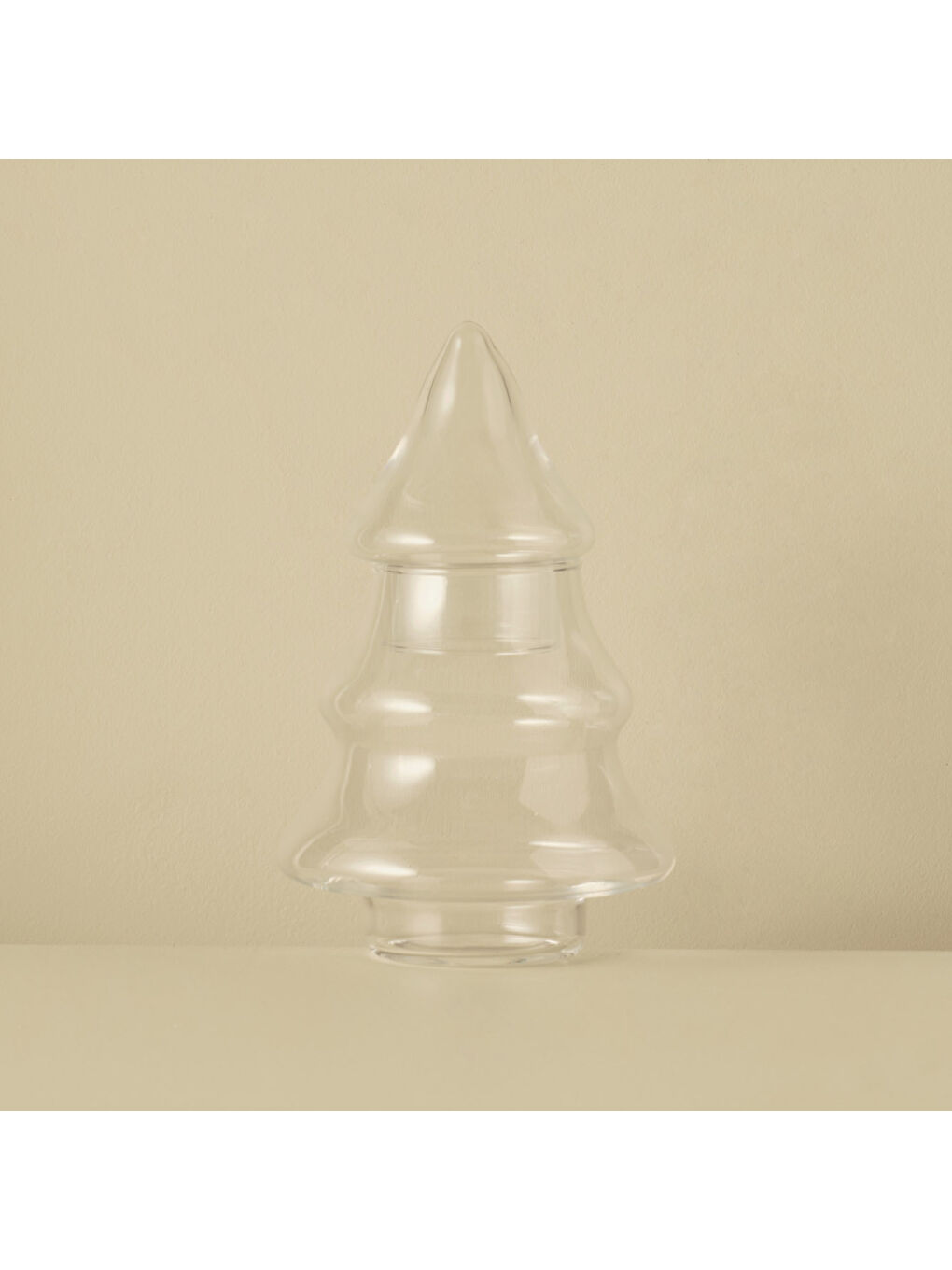 Bej Pine Tree Yılbaşı Dekoratif Obje Naturel (16x24 cm)