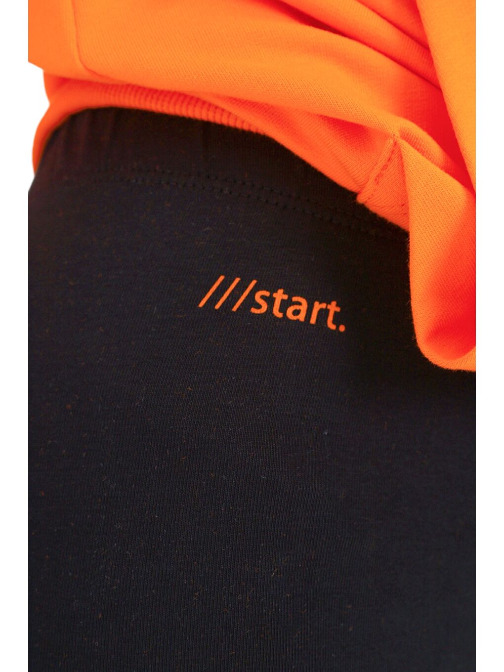 Turuncu Kız Çocuk Baskılı Taytlı Takım-5