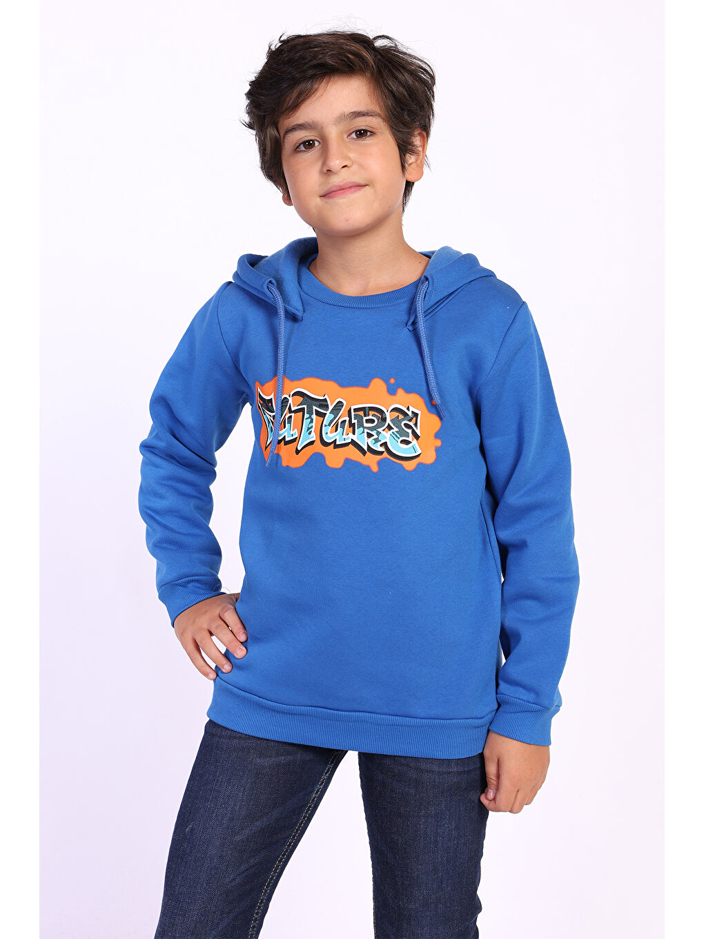 Toontoykids Saks Erkek Çocuk Kapüşonlu Sweatshirt