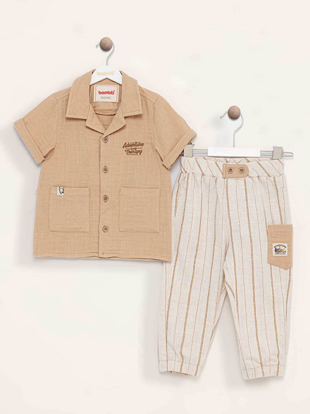 Kahverengi Erkek Bebek Takım 12-36 Ay Camel