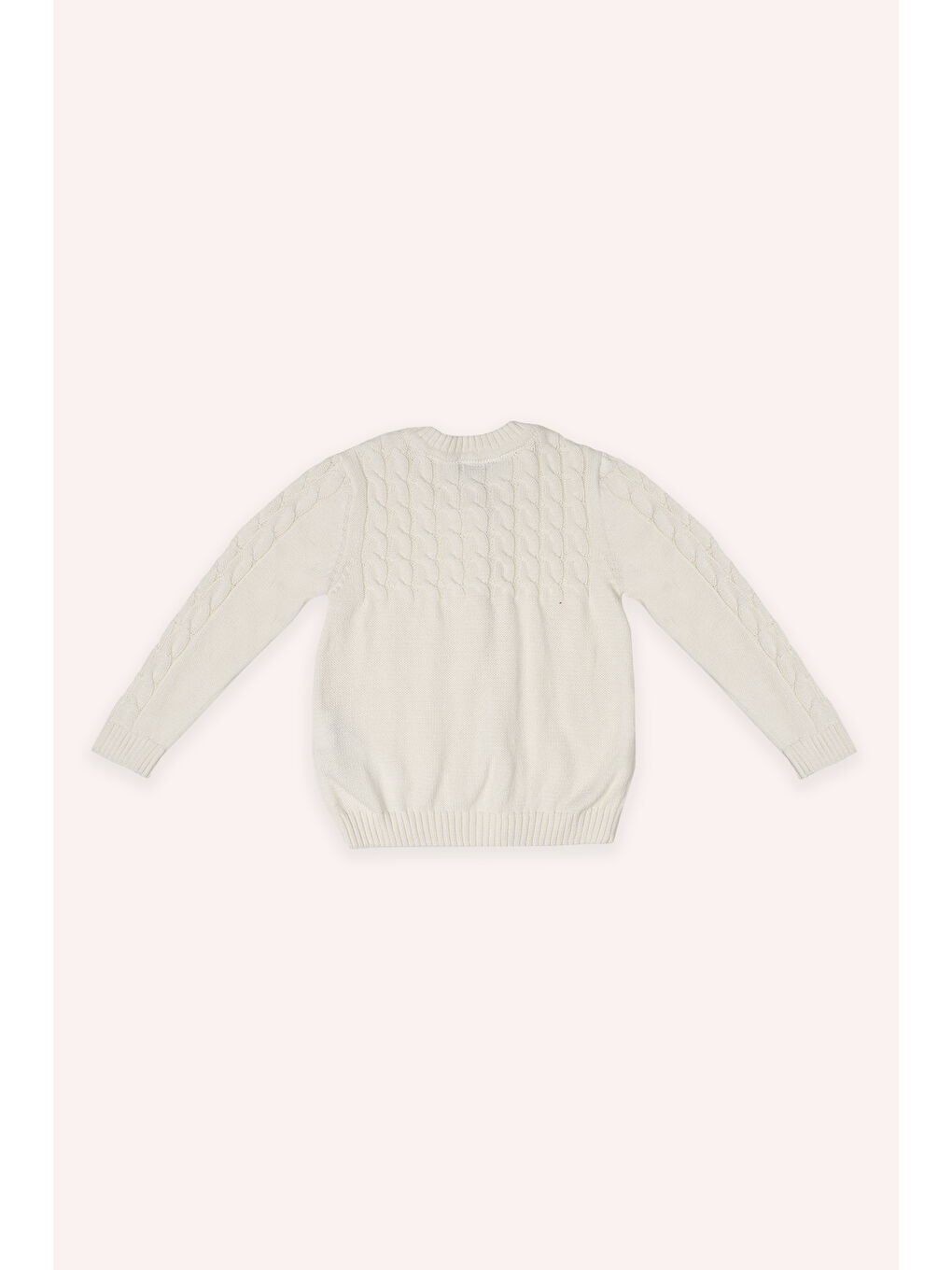 Ekru Kız Çocuk Triko Hırka-1