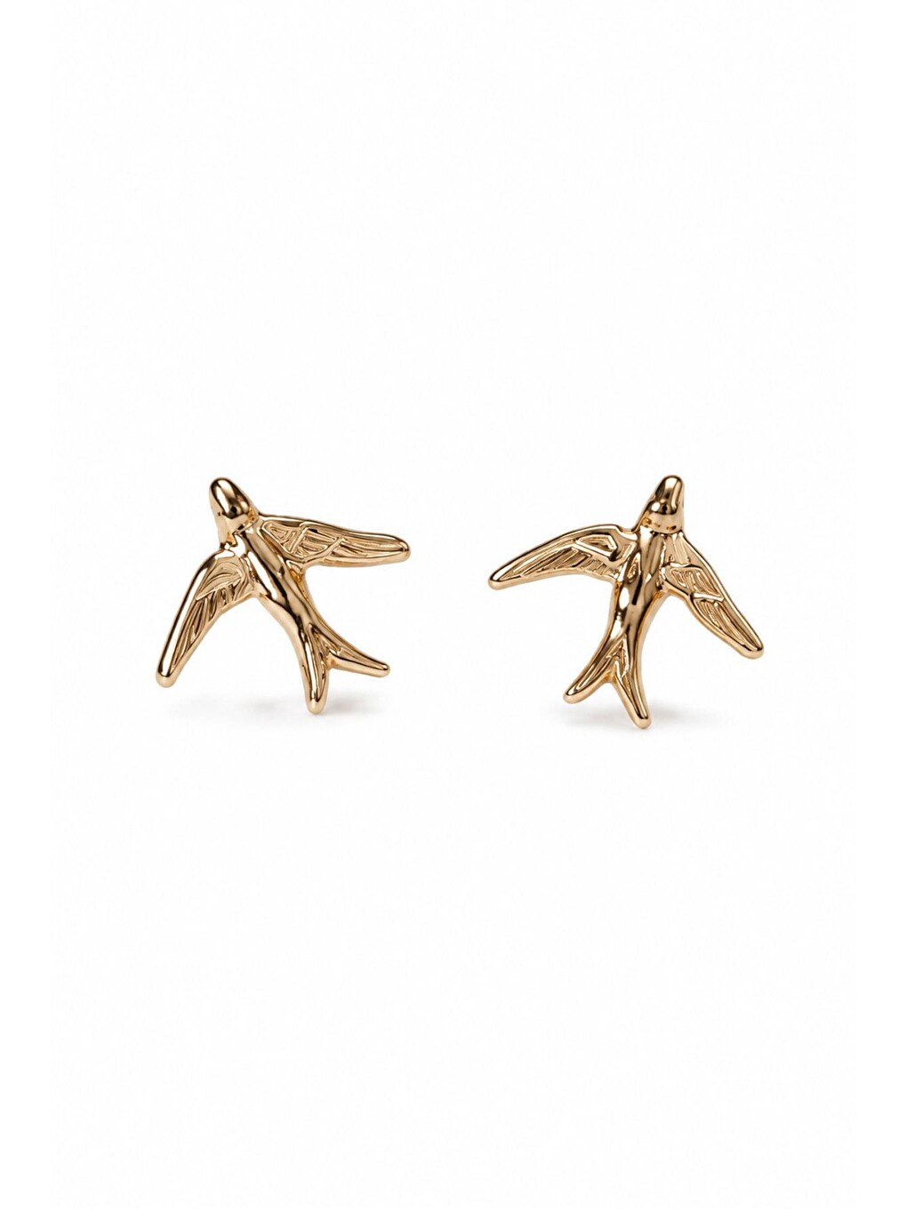 Sarı Mini Kırlangıç Gold Küpe