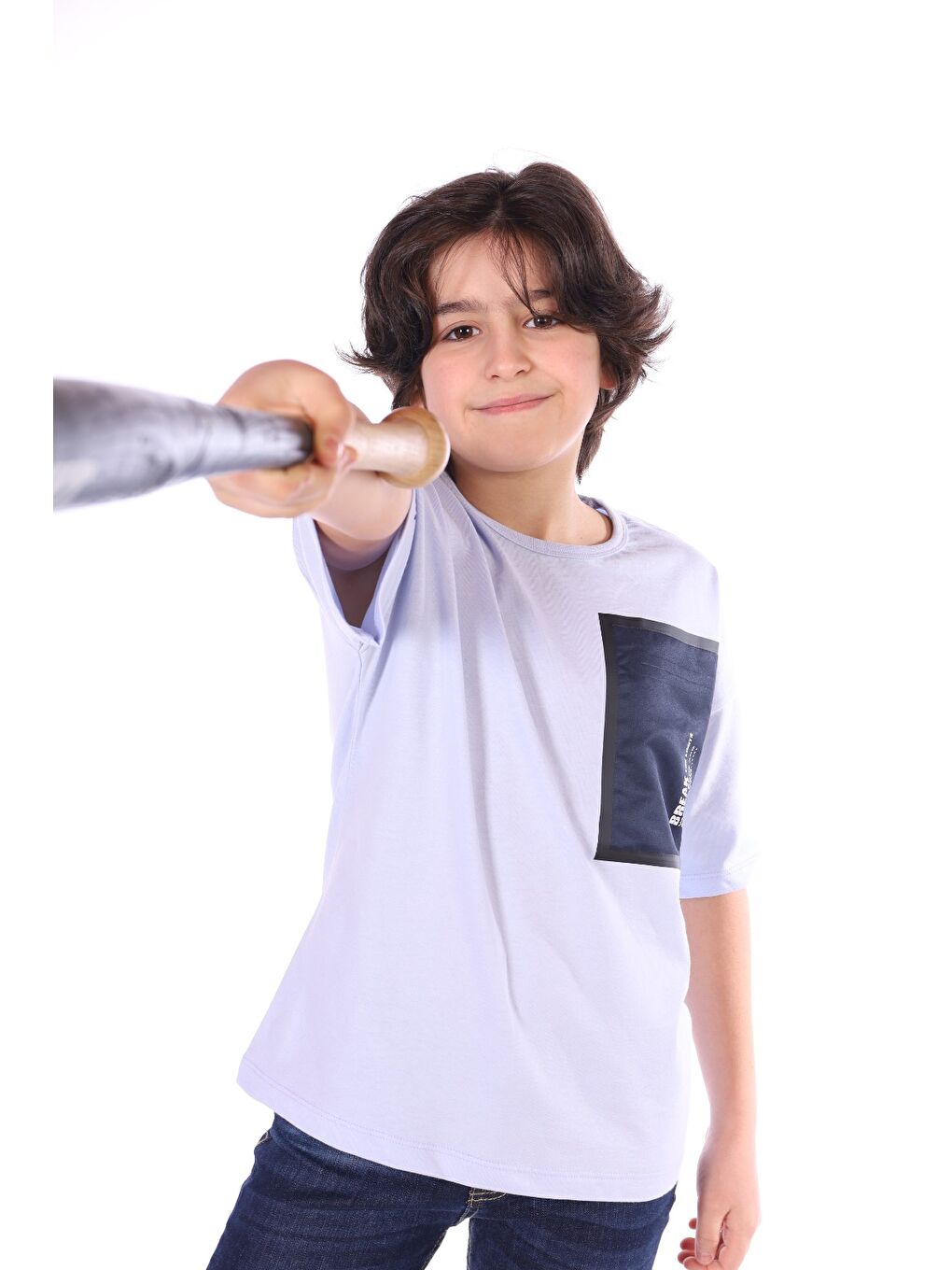 Lila Erkek Çocuk Break The Lımıts Baskılı Tişört