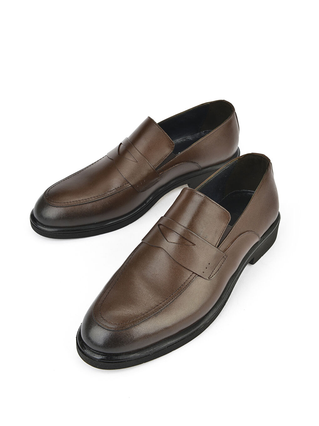 Kahverengi Erkek Hakiki Deri Klasik Ayakkabı 15148Z871 Kahve-4