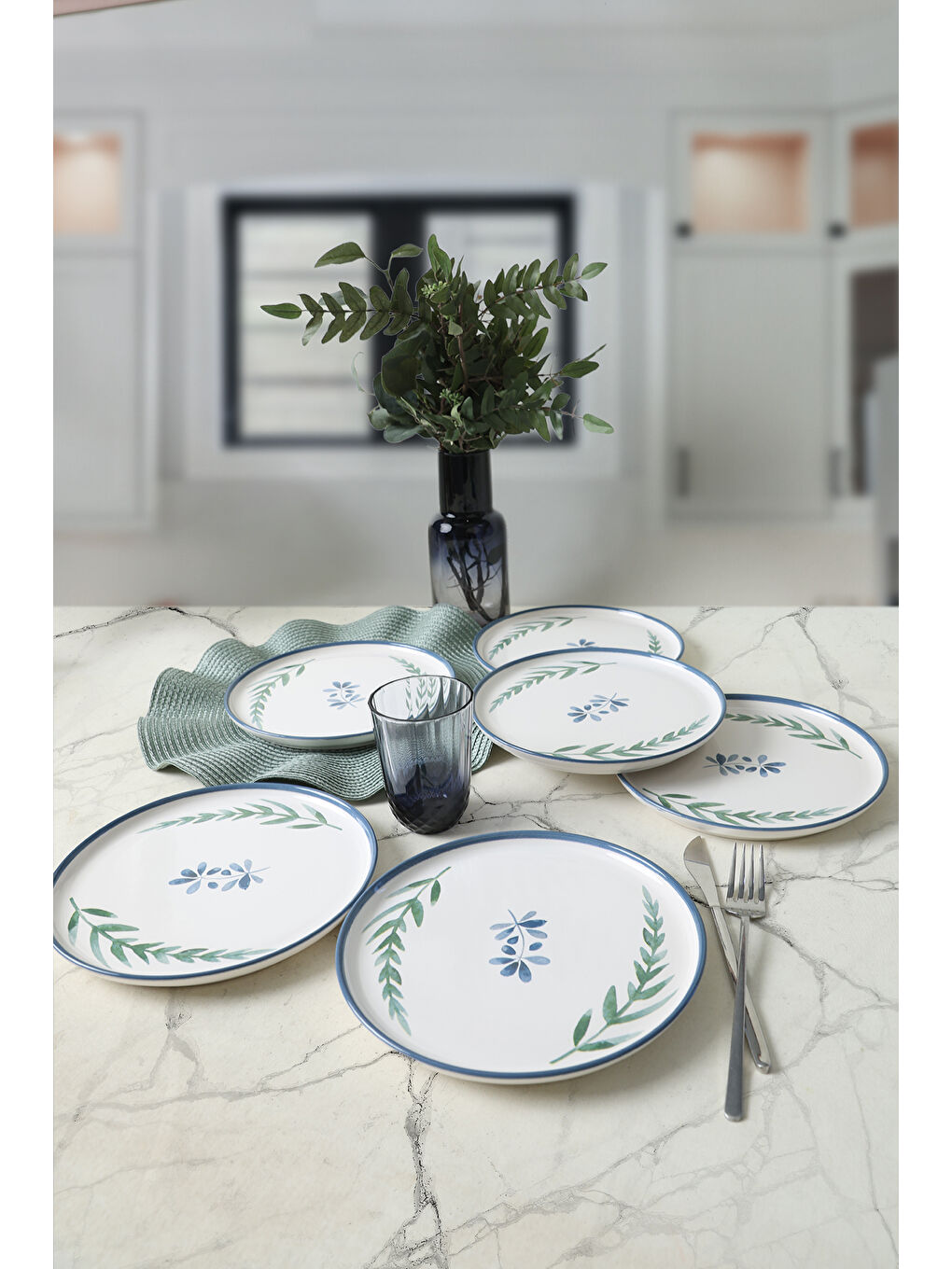 Karışık Daphne Nordic Pasta Tabağı 22 Cm 6 Adet-1