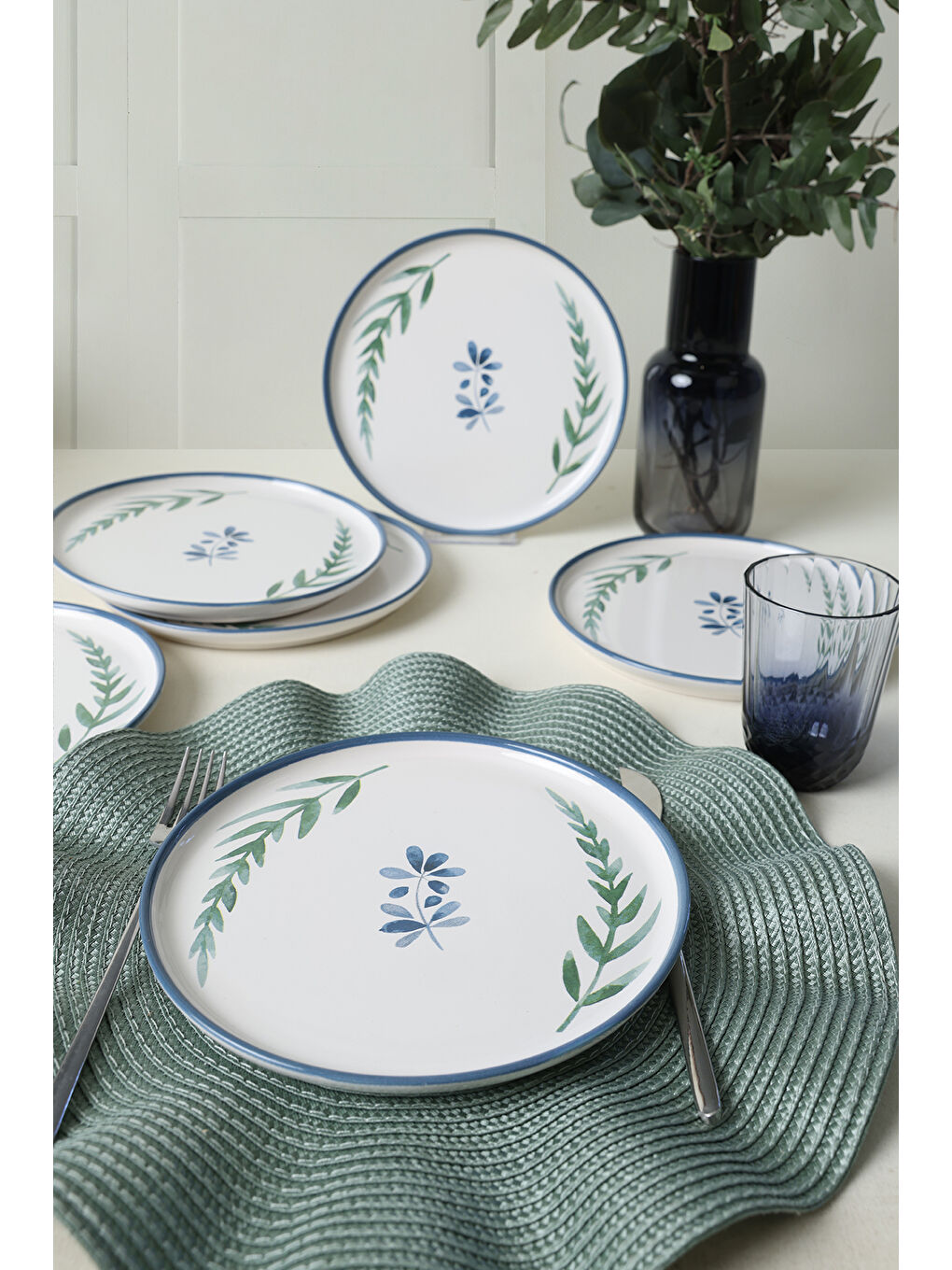 Karışık Daphne Nordic Pasta Tabağı 22 Cm 6 Adet-2